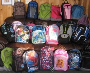 Backpacks packed